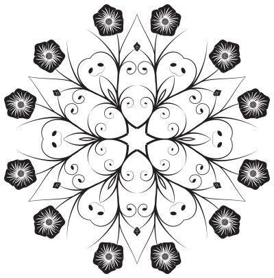 Flowery Flourish Silhouette clipart