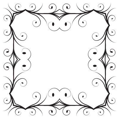 Flowery Flourish Silhouette 26 clipart