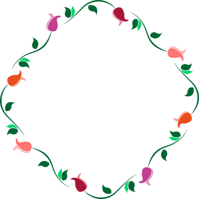 Flowery frame 10 clipart