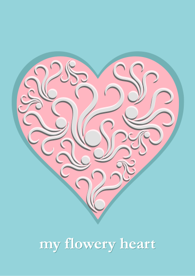 Flowery heart clipart