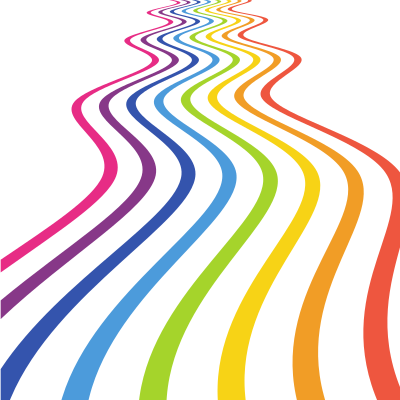 Flowing colored lines clipart