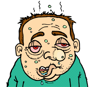 Flu Face - Flat Colour Remix clipart