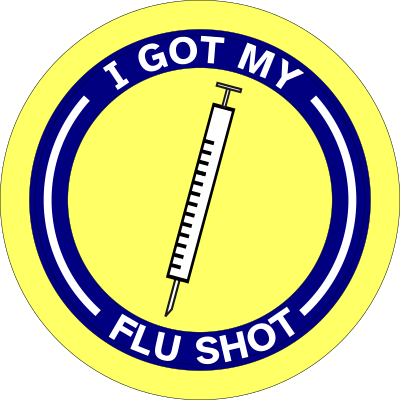 Flu Shot Button clipart