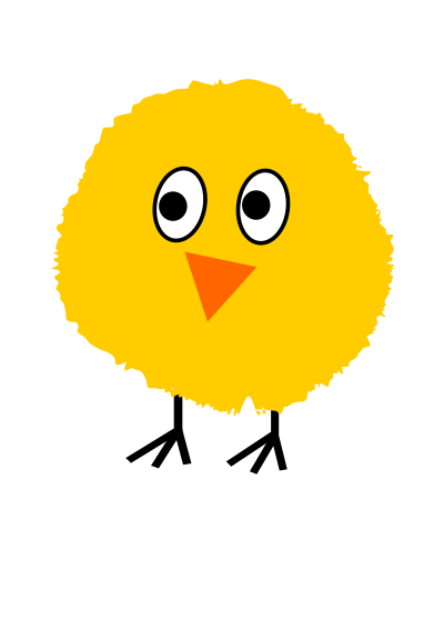 Fluffy chick 1 clipart