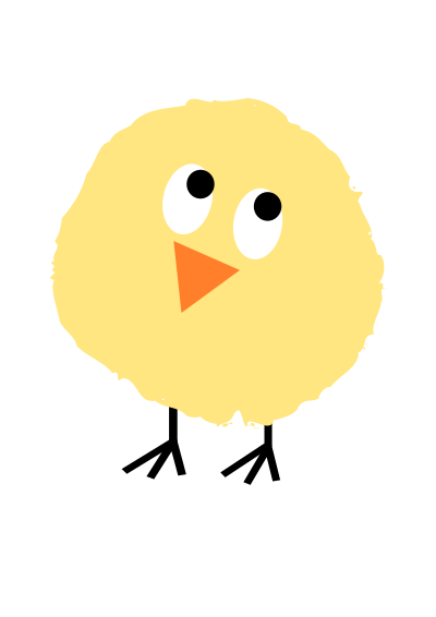 Fluffy chick 3 clipart