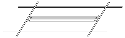 Fluorescent light with suspended ceiling clipart