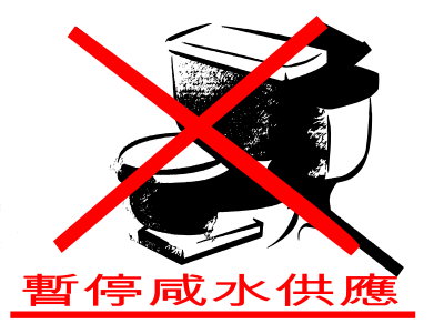 Flushing Water is Suspended (Chinese Sign) clipart