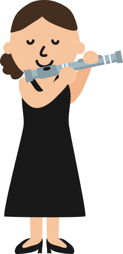 Flute player clipart