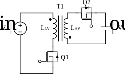Fly-back converter clipart