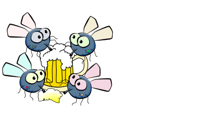 Fly drinking clipart