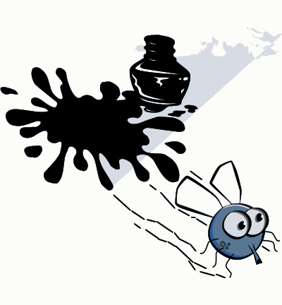 Fly scrawl clipart