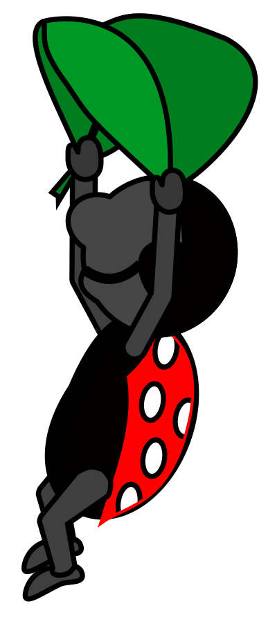 Flying Comic Bug clipart