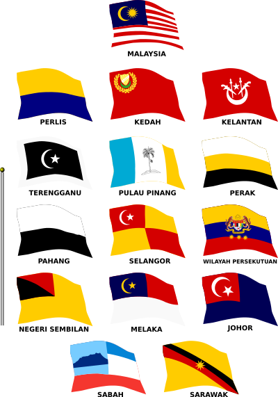 Flying Flags of Malaysia clipart