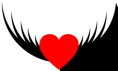 Flying Heart Simple clipart