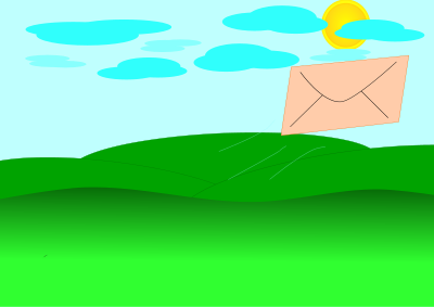 Flying Letter clipart