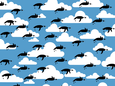 Flying Penguins clipart