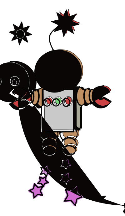 Flying Robot - Fix Remix clipart