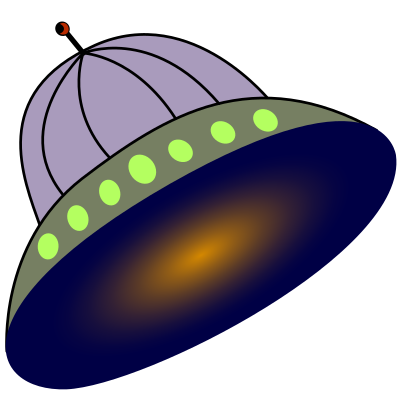 Flying saucer clipart