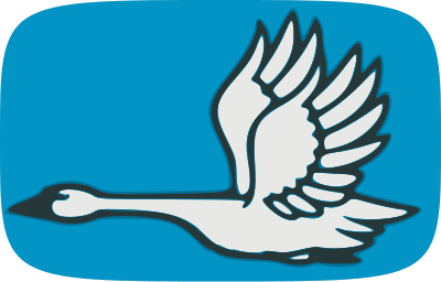 Flying swan clipart