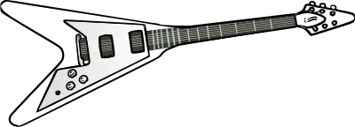Flying V guitar clipart