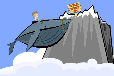 Flying Whale Cowboy clipart