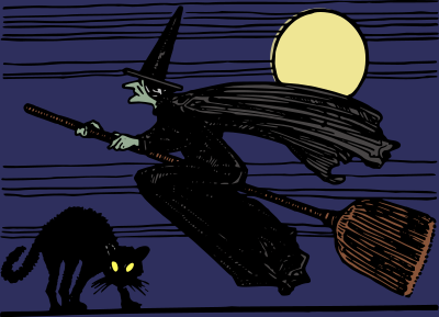 Flying Witch - Colour clipart