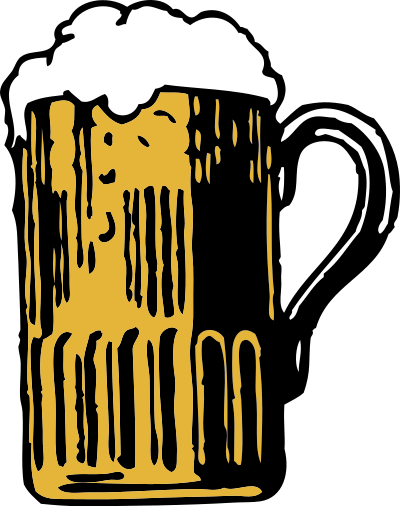 Foamy mug of beer clipart