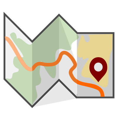 Folded map clipart