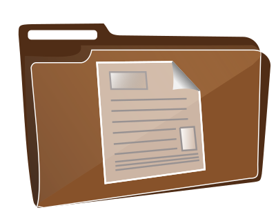 Folder icon plastic document clipart