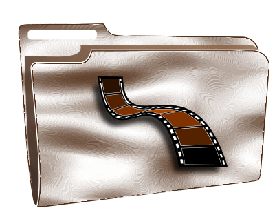 Folder icon plastic videos clipart