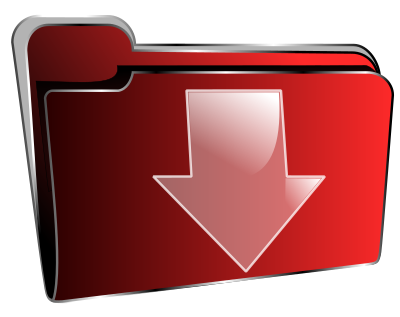 Folder icon red download clipart