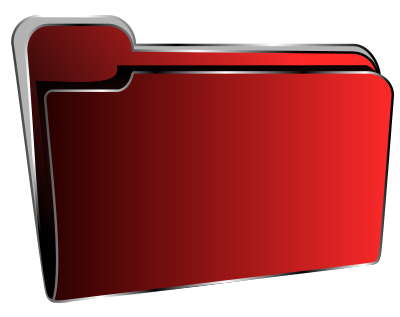 Folder icon red empty clipart