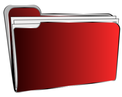 Folder icon red full clipart