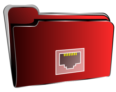 Folder icon red net clipart