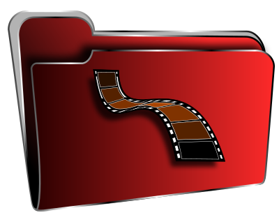 Folder icon red video clipart
