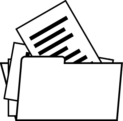 Folder (Line Drawing) clipart