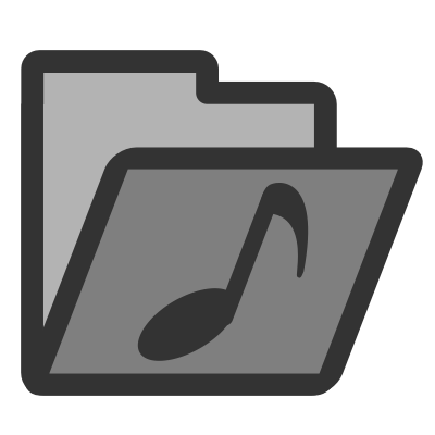 Folder music clipart