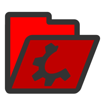 Folder red open clipart