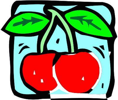 Food and drink icon - cherries clipart