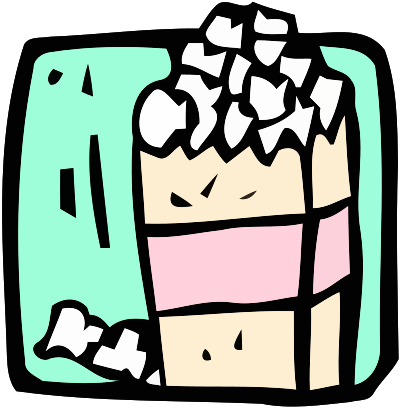 Food and drink icon - popcorn clipart