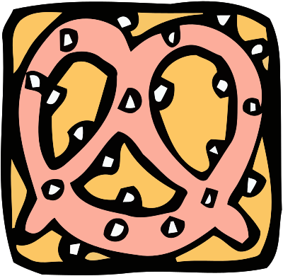 Food and drink icon - pretzel clipart