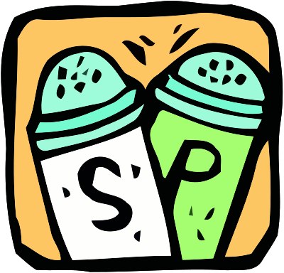Food and drink icon - salt and pepper clipart