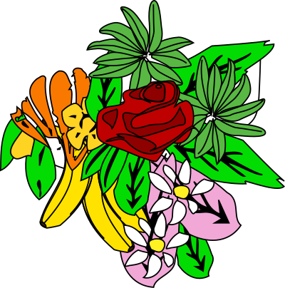 Food and flower design 2 clipart