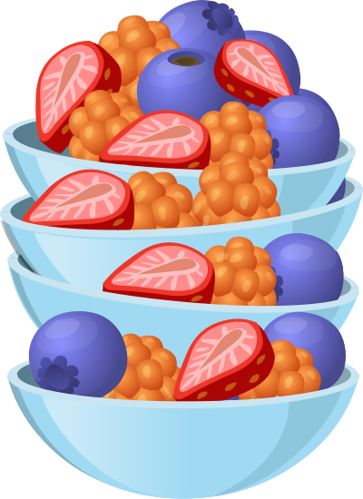 Food Berry Bowl clipart
