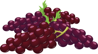Food Bunch Of Grapes clipart