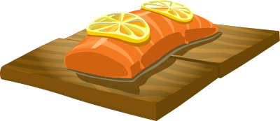 Food Cedar Plank Salmon clipart