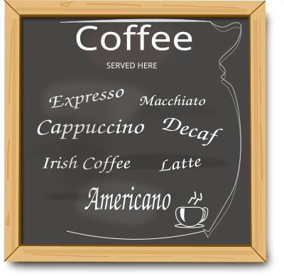 Food & Drink menu charcoal clipart