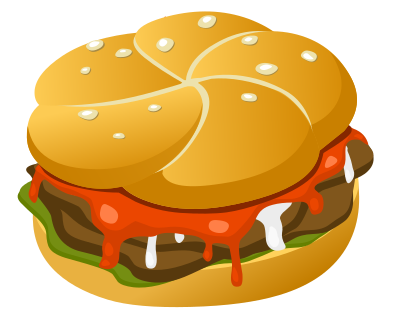 Food Hamburger - Isolated clipart
