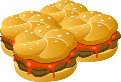 Food Hearty Groddle Sammich clipart