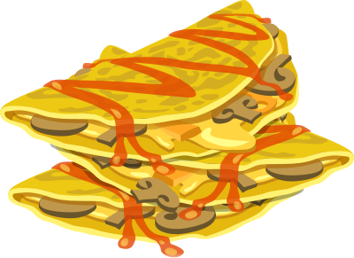 Food Hearty Omelet clipart